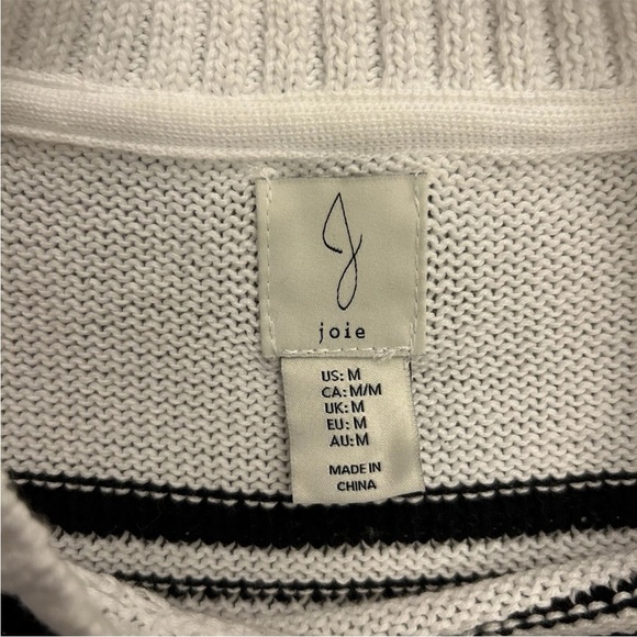 JOIE Women's Long Sleeves Pullover Sweater Crew Neck Striped Size M - Medium NWT - Picture 9 of 11